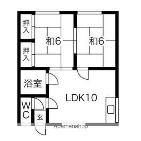 コーポ米沢(2LDK/2階)の間取り写真
