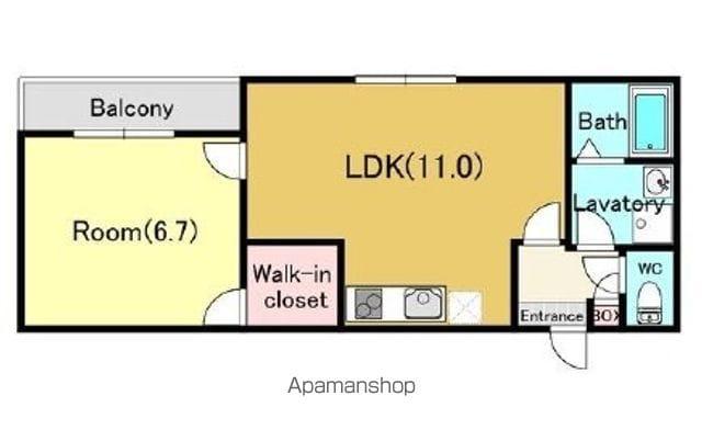 ジーメゾン千葉ウエスト(1LDK/3階)の間取り写真