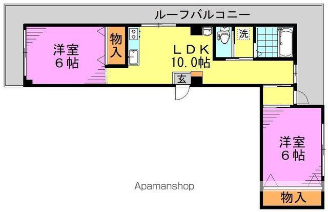 カールトンコート(2LDK/4階)の間取り写真