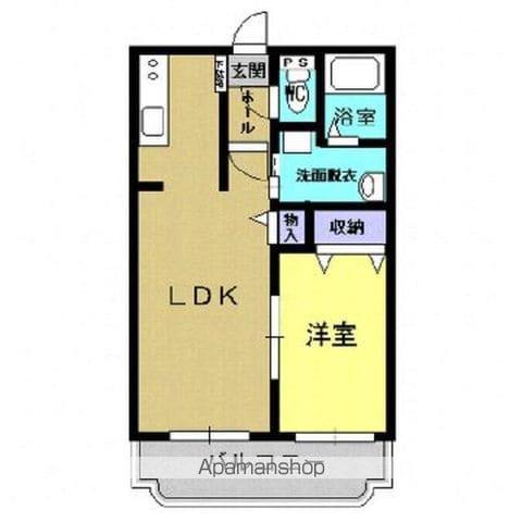 グランディール(1LDK/3階)の間取り写真