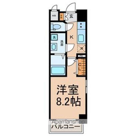 AXIS SAKURA(1K/4階)の間取り写真