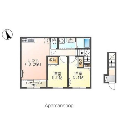 VIALUCE(2LDK/2階)の間取り写真