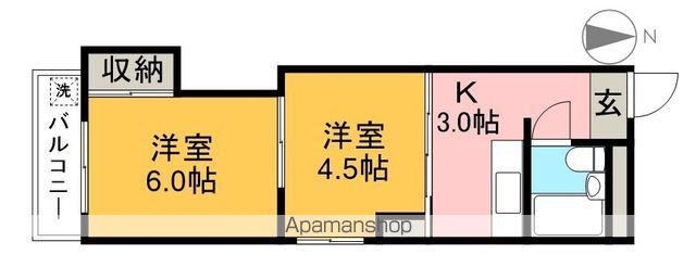 藤本マンション(2K/2階)の間取り写真