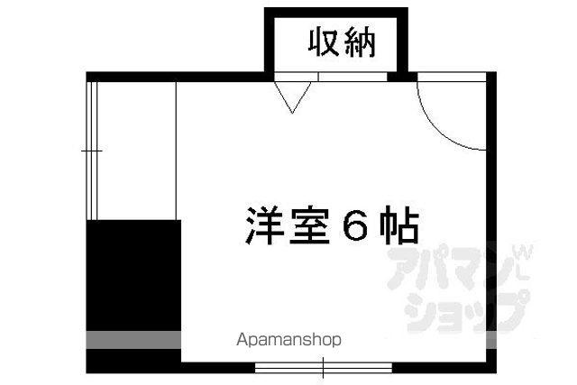 叡山電鉄 一乗寺駅 徒歩10分 2階建 築51年(ワンルーム/2階)の間取り写真