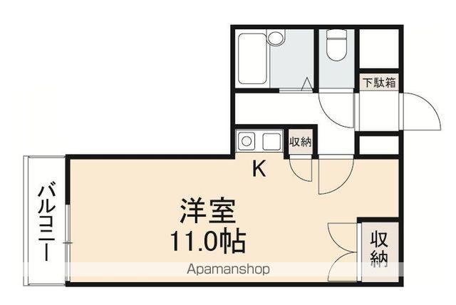 プライムガーデン(1K/8階)の間取り写真