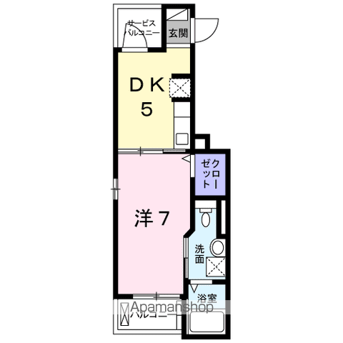 ジョイ・ノーブル(1DK/3階)の間取り写真