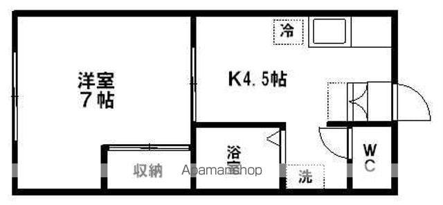 エステートピア142(1K/1階)の間取り写真