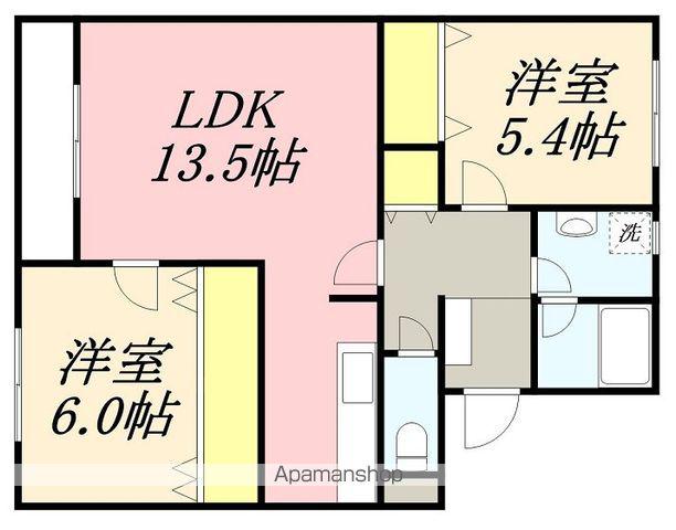 アリスト21(2LDK/2階)の間取り写真