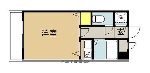 フォルムビストゥール博多(1K/8階)の間取り写真