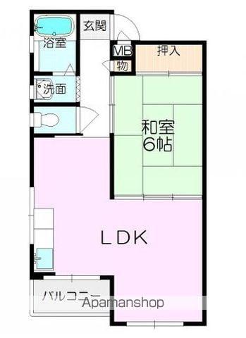 ギャレデ塚口(1LDK/3階)の間取り写真