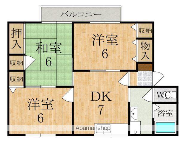 ガイアーヒルズⅠ(3DK/1階)の間取り写真