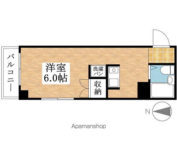 キャッスル片岡(ワンルーム/2階)の間取り写真