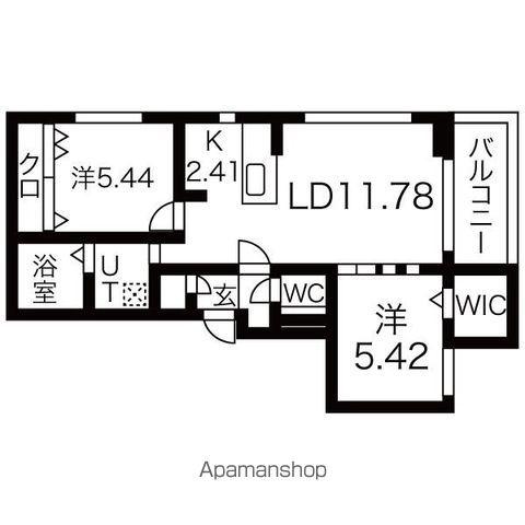 センターフィールド宮の森(2LDK/4階)の間取り写真