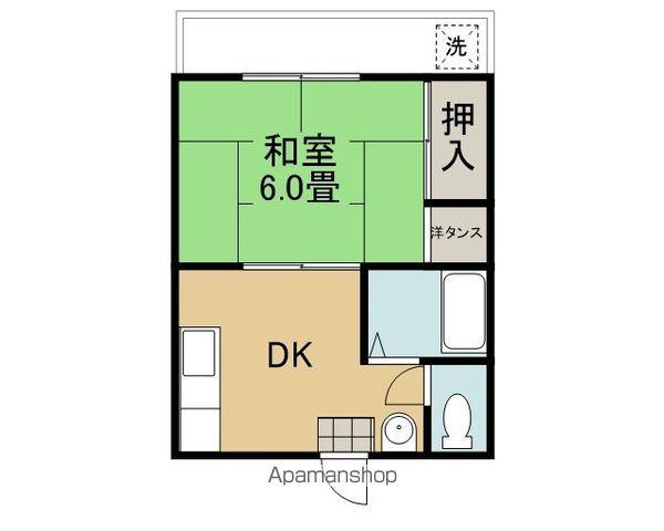 サンコーポ茜(1DK/2階)の間取り写真