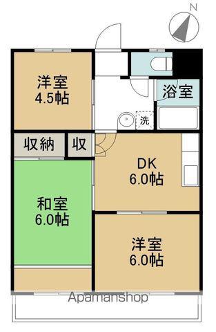 サンハイツ(3DK/2階)の間取り写真