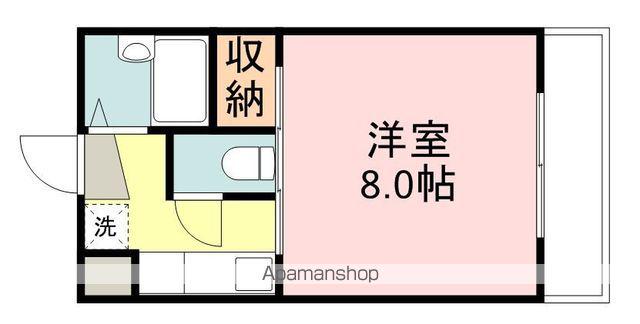 サンレモハイツ上杉(1K/2階)の間取り写真