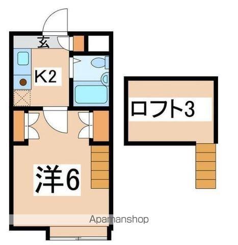 シティパレス諏訪Ⅰ(1K/2階)の間取り写真