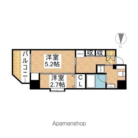 ALATO丸の内(2K/4階)の間取り写真
