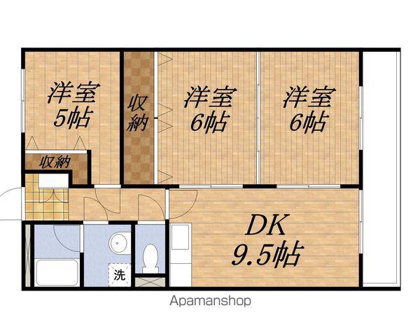 パノラミック仙丈(3DK/2階)の間取り写真
