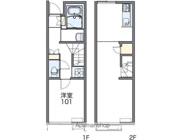 レオネクストリバーサイド堀割(1LDK/1階)の間取り写真