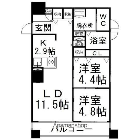 MOTTOたくま宿(2LDK/3階)の間取り写真