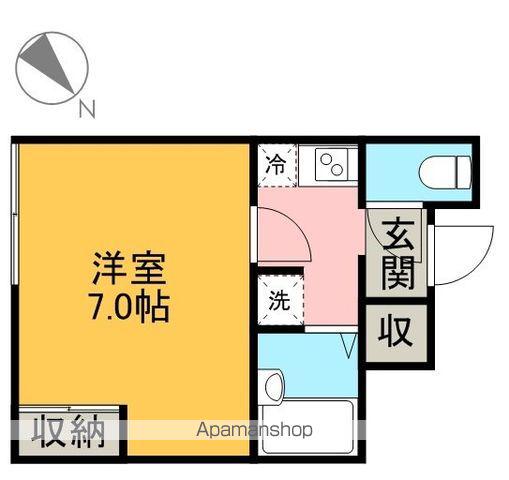 レオネクスト筒井(1K/1階)の間取り写真