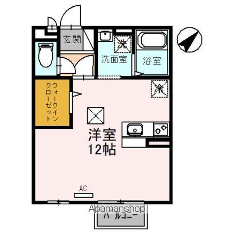 サンシャイン(ワンルーム/1階)の間取り写真