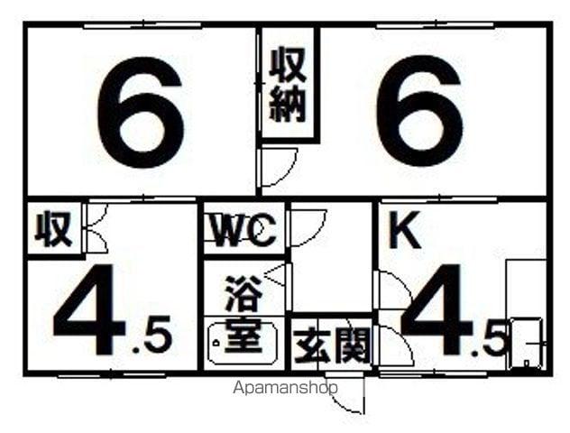 フェイス花園(3K/1階)の間取り写真