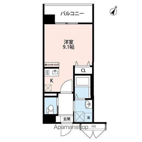 CUES米山(ワンルーム/7階)の間取り写真