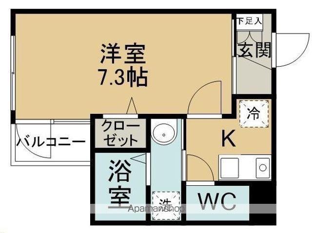 EXGRANDE長町1丁目(1K/1階)の間取り写真