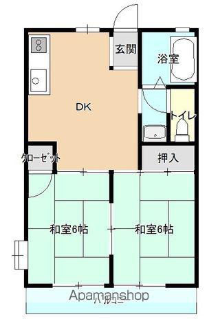 メゾンヤマセ(2DK/2階)の間取り写真