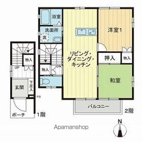 高松琴平電鉄琴平線 太田駅(高松) 徒歩13分 2階建 築18年(2LDK)の間取り写真