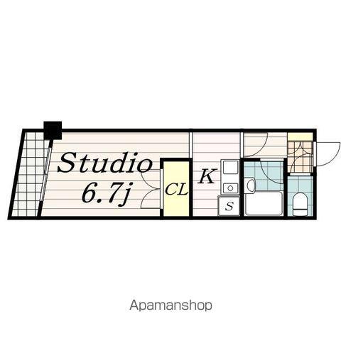外房線 本千葉駅 徒歩7分 7階建 築39年(1K/5階)の間取り写真