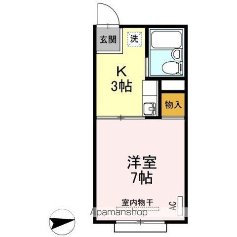 キャッスルハイツ(1K/1階)の間取り写真