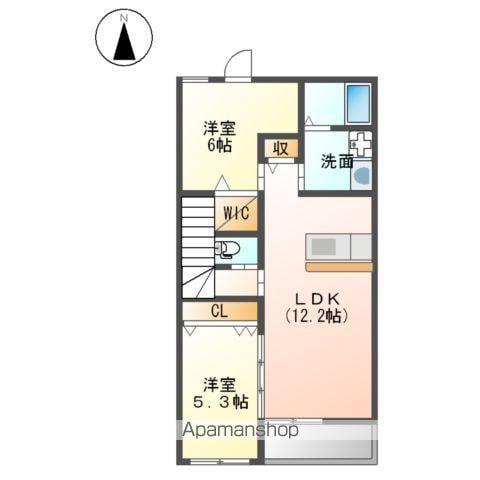 プランドールM&N.Ⅱ(2LDK/2階)の間取り写真
