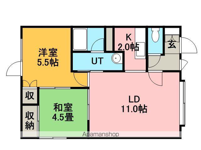エーステック星置(2LDK/2階)の間取り写真
