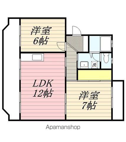 GLANZ(2LDK/3階)の間取り写真