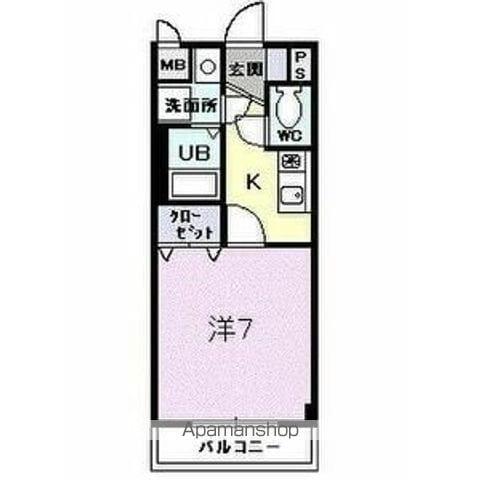 ガルテン・ヴィラ(1K/2階)の間取り写真