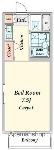 エムズ・ガーデン(1K/1階)の間取り写真