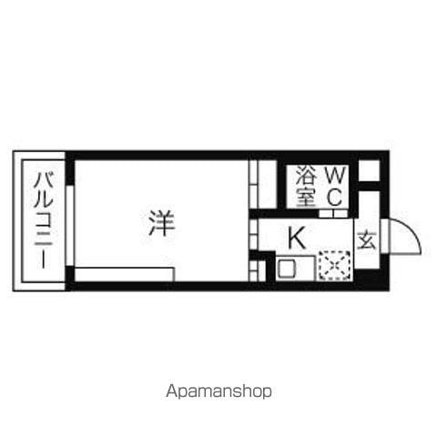 岩井橋ロイヤルハイツ(1K/11階)の間取り写真