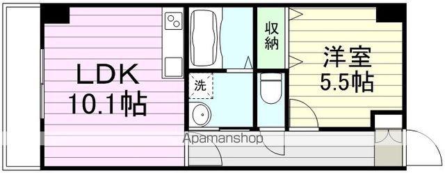 アークデュオ仙台宮町(1LDK/5階)の間取り写真