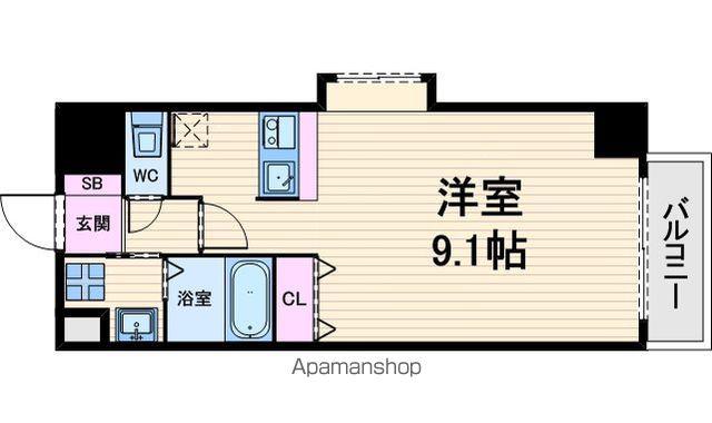 WILLDO松屋町(ワンルーム/4階)の間取り写真