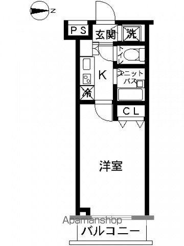 スカイコート阿佐ヶ谷第5(1K/1階)の間取り写真