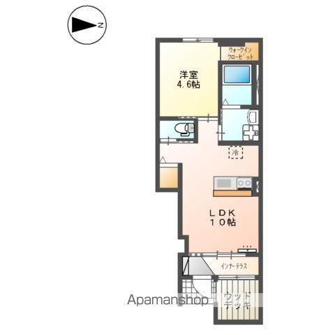 サンパレス角田(1LDK/1階)の間取り写真