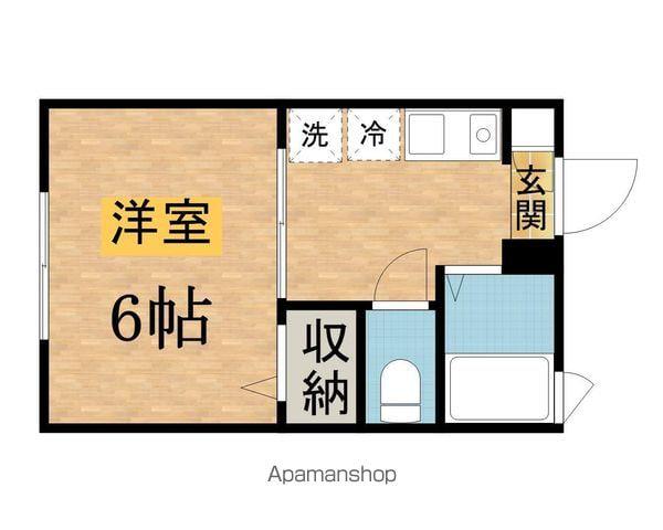 ハイビスカス(1K/2階)の間取り写真