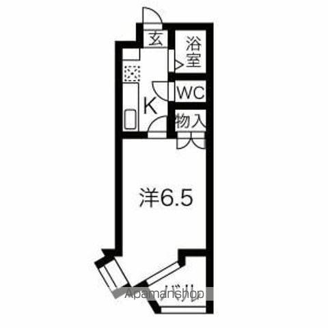 リブレ国吉田(1K/3階)の間取り写真