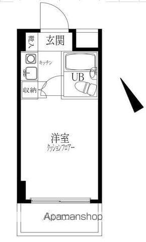 ロータリーライフ石川町(ワンルーム/3階)の間取り写真