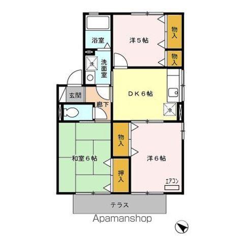 プレミール(3DK/1階)の間取り写真