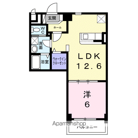 メゾン ド エートゥゼット(1LDK/6階)の間取り写真