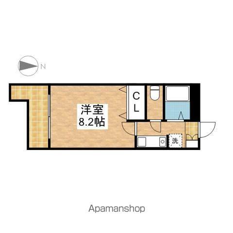 ヴェルディ城木(1K/1階)の間取り写真